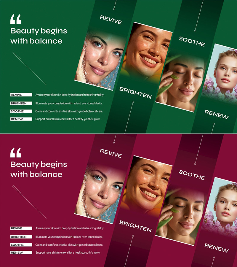 Cosmetic Benefit Storytelling Content Slide