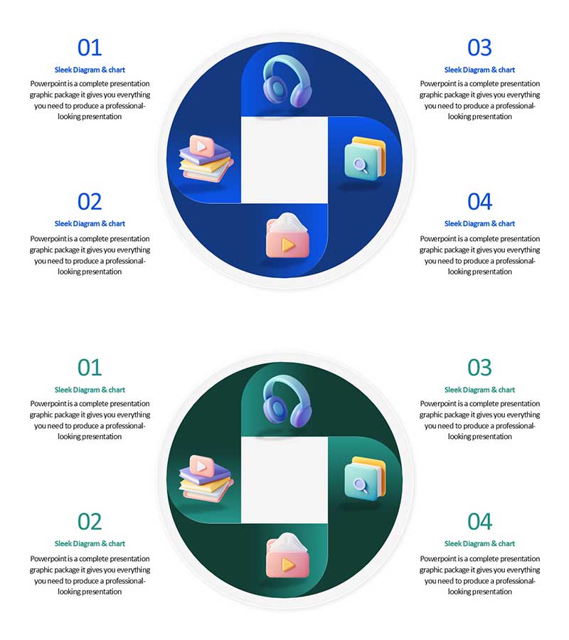 확산형 무료 다이어그램 PPT 템플릿 | 중심 없는 구조 표현용 무료 템플릿