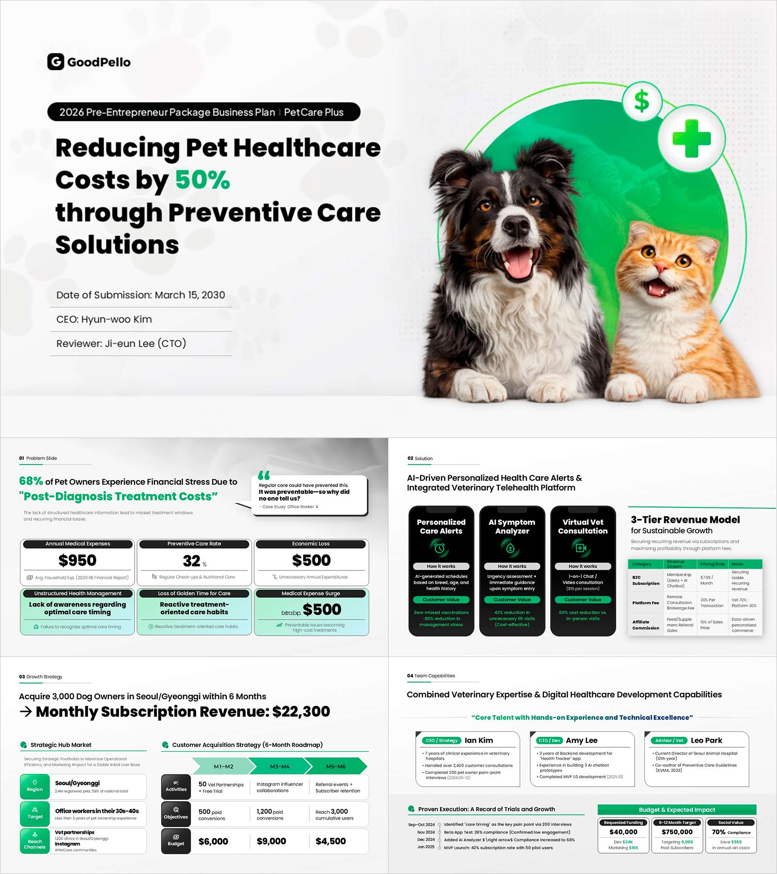 Startup Business Plan Presentation Template | The 4-Part PSST Framework That Gets Grant Applications Approved