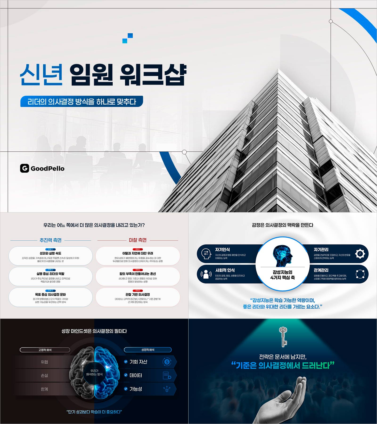 PPT 임원 워크숍 템플릿 | 의사결정 기준을 바꾸는 리더십 정렬 19장 완성본