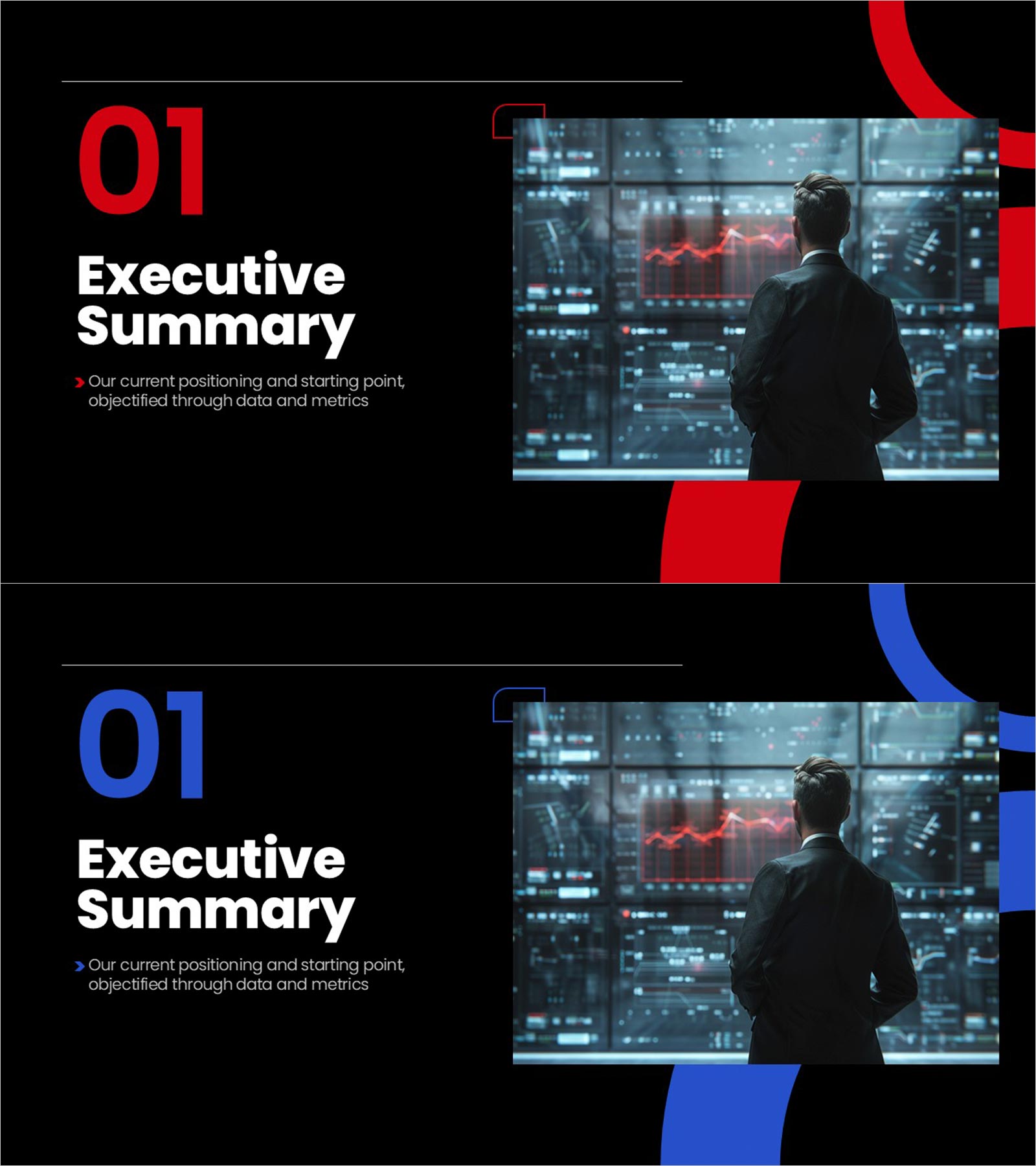 Section Divider PowerPoint Slide – Dark Numbered Intro